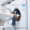 Miniatyrbild 3 av 5: 4 st Torktumlarebollar för tvätt, vita plast Igelkottar Återanvändbara Tvättbollar och Torktumlarebollar