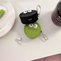Miniatyrbild 4 av 5: Airpods Fodral Nya 3:e Generationen med Karbinhake, Tecknad Design Stöttåligt Silikon Skyddsfodral för Män Kvinnor Tonåringar Green