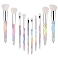 Pikkukuva 1 / 5: Ammattimainen meikkisivellin 10 kpl Pehmeät harjakset Hiukset Meikkisiveltimet Eyeliner Kulmakarva Huuli Contour Blending Brush Set White