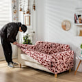 Miniatyrbilde 5 av 5: Sofaovertrekk, elastisk sofaovertrekk, anti-ripe sofaovertrekk for kjæledyr Sherlock Red 185cm