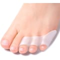 Miniatyrbillede 1 af 5: 8 stk. gel-pinky tåseparator, tre-huls gel-tåseparatorer til krøllede pinky tæer, overlappende tå, vabler, smertelindring fra friktion