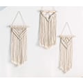 Miniatyrbild 4 av 5: Liten Macrame Väggbonad, 3-Pack Konstvävd Väggdekor Boho Hem Chic Dekoration 8\"Bx 14\"L