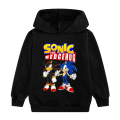 Miniatyrbilde 1 av 3: Sonic mote tegneserietrykk hettegenser Søt skjorte for barn Gutter H black 150cm