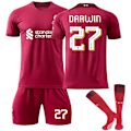 Miniatyrbillede 2 af 3: Darwin Nunez #27 Jersey iverpool 22/23 fodboldtrøjesæt H L
