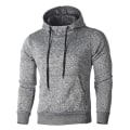 Miniatyrbillede 2 af 5: Langærmet afslappet sweatshirt til mænd afslappet hættetrøje W light grey M