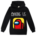 Miniatyrbild 1 av 3: Among us tecknade spel print pojke Tröja barn Casual hoodies Z X black 170cm