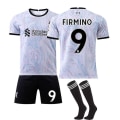 Miniatyrbilde 1 av 2: 22/23 Liverpool Borte alah Fotballdrakt Treningsdrakter M.ALAH NO.11 26(140150CM) vY FIRMINO NO.9 S