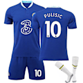 Miniatyrbillede 1 af 2: 22-23 Chelsea Hjemmefodboldsæt Fodboldtrøje Fodbolduniformer V7 PULISIC 10 M