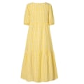 Miniatyrbillede 4 af 4: Kvinders sommer plaid puffy kortærmet midikjole -1 Yellow,XL