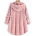 Miniatyrbilde 2 av 3: Bamsejakke med hette for kvinner olid W Pink S