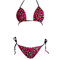 Pikkukuva 2 / 3: Naisten seksikäs rintaliivit ja tie ide tring uimapuvut uimapuku. Leopard Rose Red S