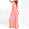 Miniatyrbillede 3 af 5: Kvinders Bandage Multi Way Wrap Convertible Maxikjole Brudepige Z Pink S