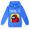 Miniatyrbild 1 av 4: Among us tecknade spel print pojke Tröja barn Casual hoodies Z X dark bule 130cm