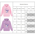 Miniatyrbild 3 av 3: Barn Kuromi Tryckt Casual Långärmad Hoodie Huvtröja Toppar Present Purple V . Purple 140cm