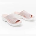 Miniatyrbild 1 av 2: Damtofflor med plattbottnad mesh som andas . pink 43