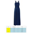Miniatyrbillede 2 af 4: Kvinders Bandage Multi Way Wrap Convertible Maxikjole Brudepige Z navy blue S