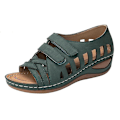 Miniatyrbilde 1 av 4: Sommer kvinners sandaler, hule kiler Spenne plattform fritidssko. Navy Blue 41