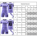 Miniatyrbild 3 av 3: Boy'activewear nr 9 Benzema fotbollströja träningsdräkt för barn Z X #20 8-9Y