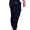 Miniatyrbild 2 av 5: Herr Pocket Byxor Casual Elastisk String Mode långbyxor Z X Navy Blue 4XL