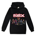 7-14 år Barn Tonåringar Roblox Luvtröjor Långärmad Hood Pullover Sweatshirt Casual Toppar Presenter Black Black 9-10 Years