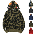 Miniatyrbillede 2 af 3: Herre Shark Hoodie Sweatshirt Modejakke med lommer - #4 2XL