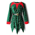 Miniatyrbild 6 av 7: Flicka Pojke Jul Älg Fancy Dress Xmas Party Cosplay Kläder W green 140cm
