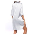 Miniatyrbilde 4 av 5: Nattkjole, nattkjole, nattkjole for kvinner, knappepyjamas Z X white 2XL