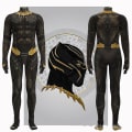 Miniatyrbilde 5 av 6: Black Panther Bodysuit CosplayParty Jumpsuit Adult Boys Costume Z 190cm