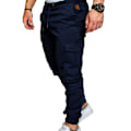 Miniatyrbild 1 av 5: Herr Pocket Byxor Casual Elastisk String ode långbyxor Z X Navy Blue M