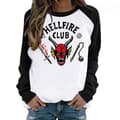 Unisex Hellfire Club Stranger Things T-shirt Langærmede damer/mænd White L