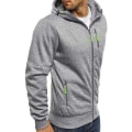 Miniatyrbilde 2 av 4: Than Zip Treningsjakke Gym Hette Langermet Sweatshirt Gym Top Høst Vinterfrakk Light Gray M
