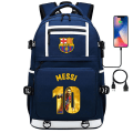 Miniatyrbild 1 av 4: Messi Barcelona printed ryggsäck resväska Student skolväska Vattentät datorväska9 .