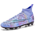 Miniatyrbillede 1 af 5: Fodboldsko til mænd Skridsikre fodboldsko Klamper græsfodboldsneakers Yj068A W Purple 44