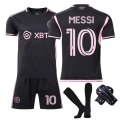 Pikkukuva 1 / 3: 23-24 Miami Away Match 10 Messi International Major League Soccer Jersey Set Kids Jersey Team Kit 4PCS 16