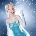 Miniatyrbillede 3 af 4: Frosne prinsesse Elsa udklædning til kvinder Cosplay Party Fancy Dress Up Z M