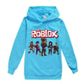 7-14 år Barn Tonåringar Roblox Luvtröjor Långärmad Hood Pullover Sweatshirt Casual Toppar Presenter Light Blu Light Blue 13-14 Years