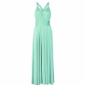 Miniatyrbillede 1 af 4: Kvinders Bandage Multi Way Wrap Convertible Maxikjole Brudepige Z mint green S