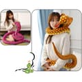 Miniatyrbild 3 av 5: 2,4 m Cobra plysch orm leksak orm Cobra orm plysch leksak stor kung Cobra plysch orm orm[HK]2 Yellow