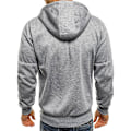 Miniatyrbillede 3 af 4: Than Zip Træningsjakke Gym Hætte Langærmet Sweatshirt Gym Top Efterår Vinterfrakke Light Gray M