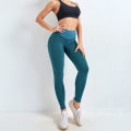 Miniatyrbild 2 av 5: Tiktok Hot Scrunch träningsbyxor Cellular Leggings med hög midja yz Green M