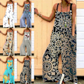 Miniatyrbilde 3 av 3: Jumpsuits for kvinner med brede ben Bohemian Long Pants Z X Black M