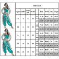 Miniatyrbilde 2 av 2: Nye kvinner Aladdin Alibaba Jasmine Cosplay Kostyme Prinsesse Fancy Dress Outfit Z Blue Green M