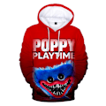 Miniatyrbilde 1 av 3: Kid Poppy Playtime 3D-printet hettegenser Vinter Casual Løs genser H B M