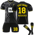 Miniatyrbilde 1 av 2: 22/23 New Borussia Dortmund Bortefotballdrakt Fotballdrakt Z Moukoko 18 M