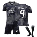 Miniatyrbillede 1 af 2: Benzema hjemmebanetrøje, udebanetrøje Benzema 9 vY 2223 dark grey XS