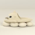 Miniatyrbillede 1 af 5: Shark Hjemmesko Bruser Badetøfler W Beige 40 41
