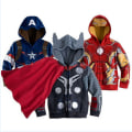 Miniatyrbilde 2 av 4: Kids Superhero T-Shirt Topp Hettegenser Sweatshirt Jakke Kåpe til gutt k Spider Man 100