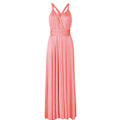 Miniatyrbillede 1 af 5: Kvinders Bandage Multi Way Wrap Convertible Maxikjole Brudepige Z Pink S