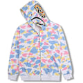 Miniatyrbilde 1 av 2: Hettegenser for menn Camo jakke med løs glidelås for menn Gutt H Pink Blue 4XL