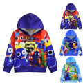 Miniatyrbilde 3 av 4: Rainbow Friends Gutter Hettegenser Jakke Kul lue Sweatshirt Klær k B 120cm